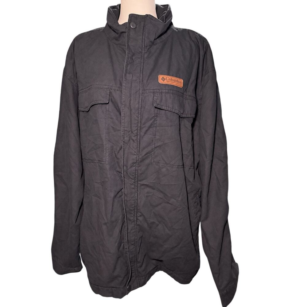 Columbia Wander Yonder Fleece Lined Field Coat, Black, Utility Workwear, Men 2XL